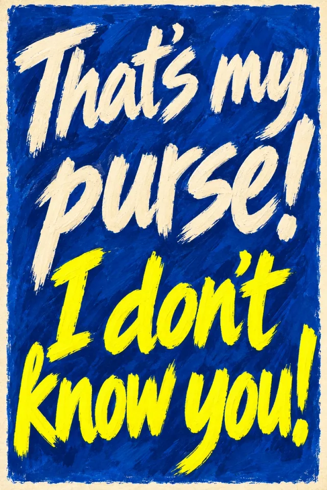 Broad cream and acid-yellow brush lettering sweeps across a cobalt painted field with distinct light and dark blue passages and an uneven cream paper border.
